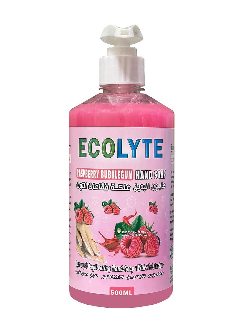 Ecolyte+ Raspberry Bubblegum Hand Soap 500ml - Image 1